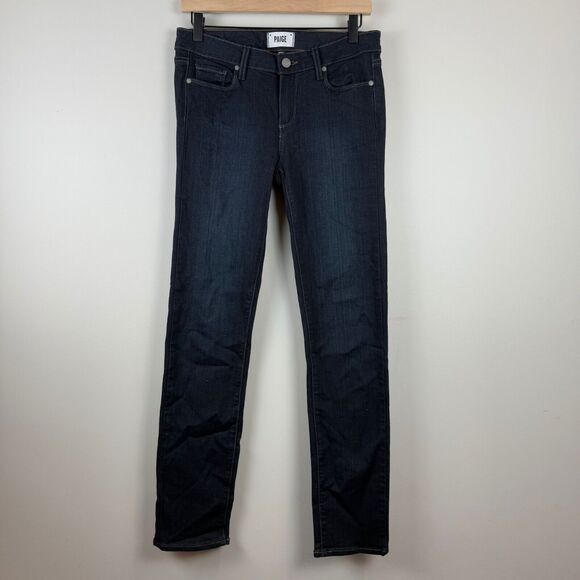 Paige Jeans Women 28 Blue Denim Mona Dark Wash Stretch Skyline Skinny Casual - Picture 1 of 9